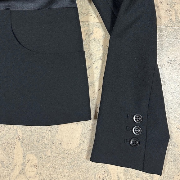 Laundry by Shelli Segal Black Tuxedo Blazer Jacket Women Size 8 - Picture 5 of 13
